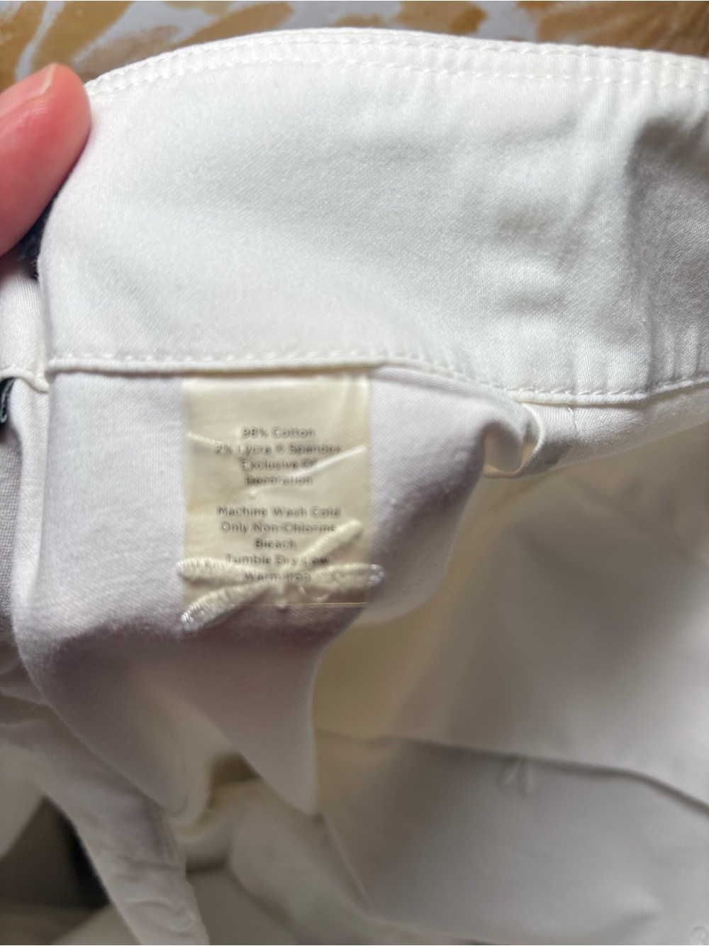 Talbots White Dragonfly Embroidered Capris | Coastal Preppy Crop Pants - Picture 4 of 11